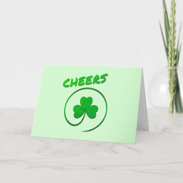 Cheers Klöver Shamrock All Purpose Blank Kort (Framsida)