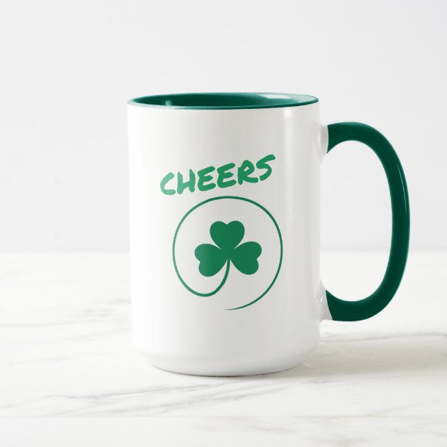 Cheers Klöver Shamrock Irish Grönt St patricks day Mugg (Höger)