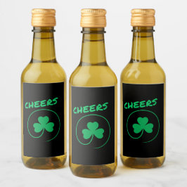 Cheers, Klöver, Shamrock, Irish Grönt, St Patricks Vinetikett