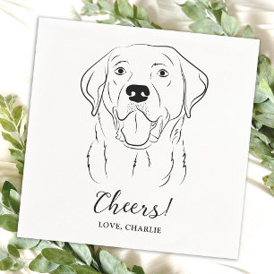 Cheers Labrador Retriever Personlig Hund Bröllop Pappersservett