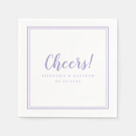 Cheers Lavender Wedding Reception Cocktail  Pappersservett