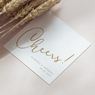 Cheers Lettering Handtrender: Stick Ut Med Stil Pappersservett