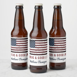 Cheers & Lycka till Soldier Going Away Party Ölflaska Etikett