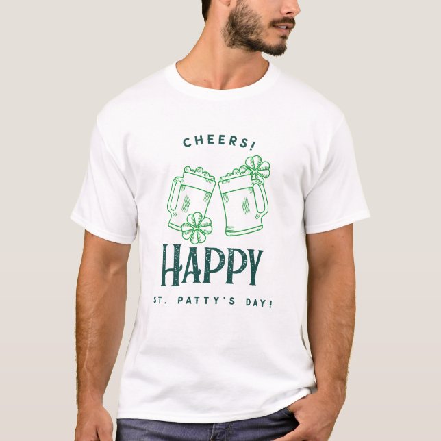 CHEERS! Lycklig St Pattys dag! T Shirt (Framsida)