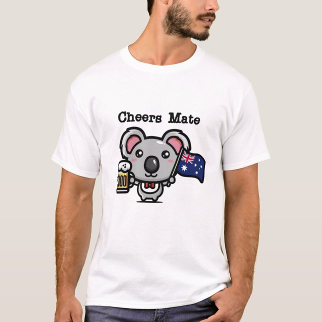 Cheers Mate Kola Bear T Shirt (Framsida)