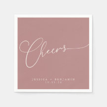 Cheers Minimal Dusty Ro Script Personligt bröllp