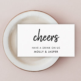 Cheers | Minimalistiskt visitkort för dryck i Bröl Rabattkort