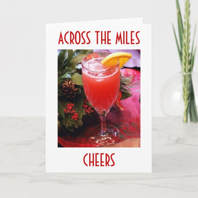 CHEERS OCH JOY SKICK ÖVER MILES CHRISTMAS HELGKORT (Framsida)