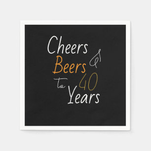 Cheers och Öl 40:e födelsedagen Pappersservett