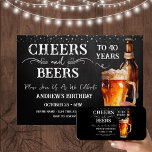 Cheers och Öl 40:e födelsedagsinbjudan Inbjudningar<br><div class="desc">Ost och Öl födelsedag. Enkel att anpassa. All text är justerbar och lätt att ändra för dina egna behov i party. Chalkboard och rustik bakgrund inslag. Roligt Chalkboard snurrar och blommar. Vattenfärgsöl mugg. Inbjudan till honom. Pub eller bakgårdens BQ-födelsedagsdesign. Ändra bara texten i alla åldrar.</div>
