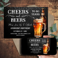 Cheers och Öl 80:e födelsedagsinbjudan