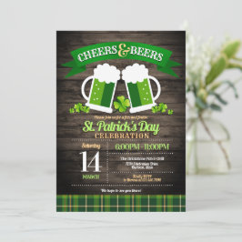 Cheers och Öl St. Patrick Day Party Inbjudningar