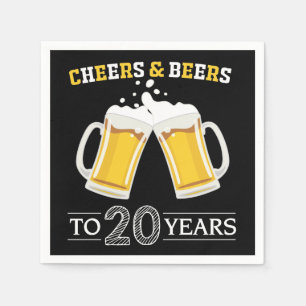 Cheers och Öl till 20 års blöjor Pappersservett