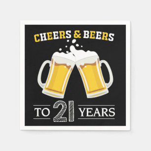 Cheers och Öl till 21 års blöjor Pappersservett