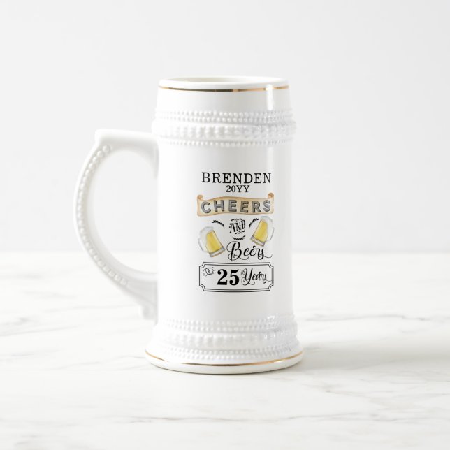 Cheers och Öl till 25 år Födelsedagsstam Sejdel (Vänster)