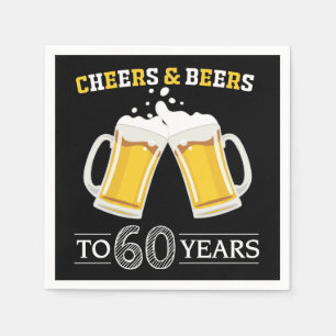 Cheers och Öl till 60 års blöjor Pappersservett