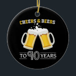 Cheers och Öl till 90 år Julgransprydnad Keramik<br><div class="desc">Ost och Öl till 90 år keramiska prydnadsföremål</div>