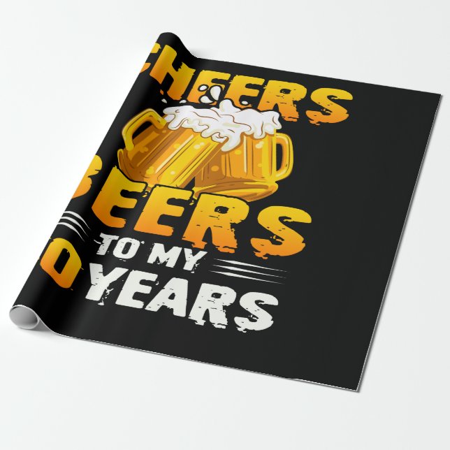 Cheers och Öl till min 60-åriga 60-dagars gåva Presentpapper (Utrullad)
