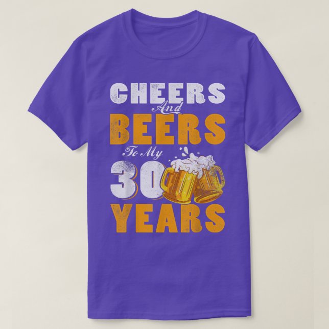 Cheers och Öl till mina 30 år gamla 30års födelsed T Shirt (Design framsida)