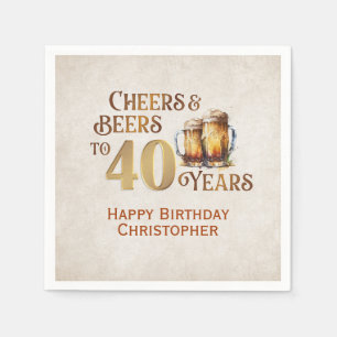 Cheers & Öl 40:e födelsedagen Pappersservett