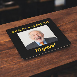 Cheers & Öl 70:e födelsedag - milstolpe Underlägg Papper Kvadrat