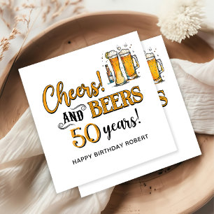Cheers & Öl Manar Funny Birthday Pappersservett