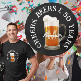 Cheers Öl och 50 års födelsedagskonsumtion T Shirt
