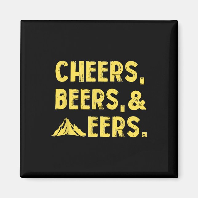 Cheers Öl och Mountainers Väster Virginia Magnet (Framsidan)