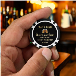 Cheers & Öl Party Time Ljus Bachelor Party Poker Marker