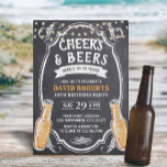 Cheers & Öl Rustic Chalkboard 30års födelsedag Inbjudningar<br><div class="desc">Inbjudan till 30års födelsedag i på Cheers & Öl Rustic Chalkboard.</div>