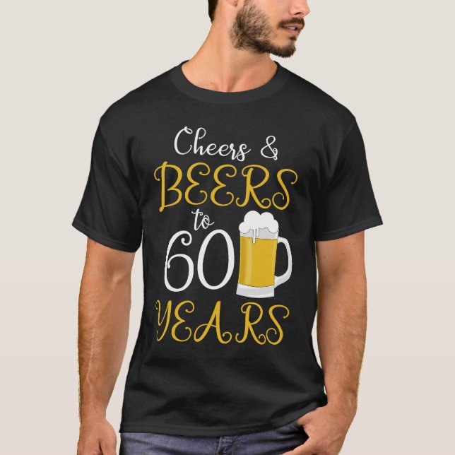 Cheers & Öl till 60 år T Shirt (Framsida)