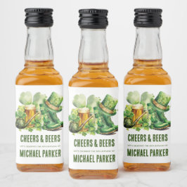 Cheers Öl Vuxen Birthday St patrick's day Favor Spritflaskor Etikett