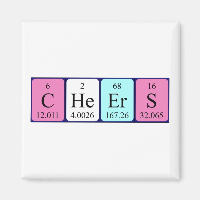 Cheers periodiskt återkommande magnet bord ord (Framsidan)