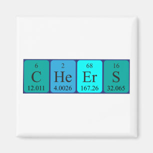 Cheers periodiskt återkommande magnet bord ord