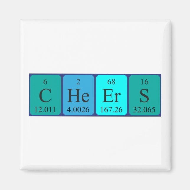 Cheers periodiskt återkommande magnet bord ord (Framsidan)