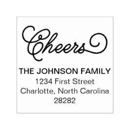 Cheers Personlig Adress Självfärgande Stämpel