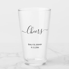 Cheers | Personlig Bride Groom Namn Bröllop Glaskopp