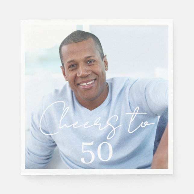 Cheers photo birthday party luncheon pappersservett (Framsidan)