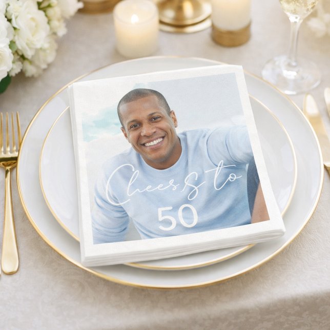 Cheers photo birthday party luncheon pappersservett (Skapare uppladdad)