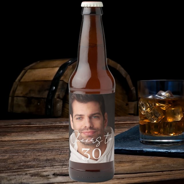Cheers photo birthday party ölflaska etikett (Skapare uppladdad)