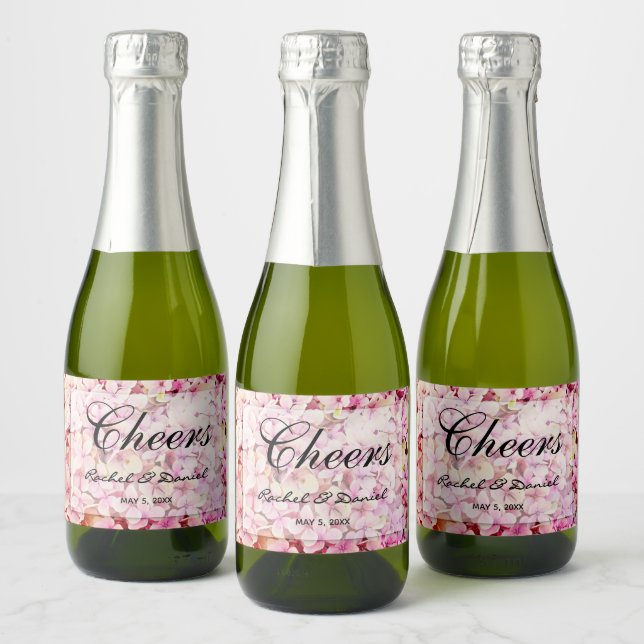 Cheers | Rosa Hydrangeas Blommigt Botanical Mini (Flaskor)