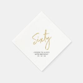Cheers sextio | Modern Vuxen 60:e Födelsedagsfeste Pappersservett