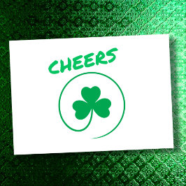 Cheers Shamrock Klöver Elegant All Purpose Blank Kort