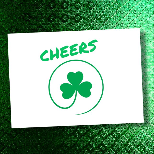 Cheers Shamrock Klöver Elegant All Purpose Blank Kort (Skapare uppladdad)