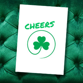 Cheers Shamrock Klöver Elegant Allt-i-allo Filt Kort