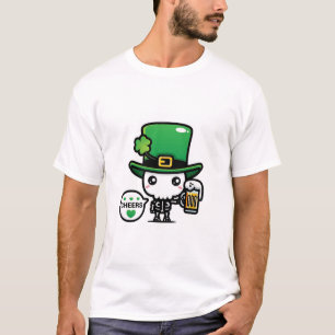 Cheers Skeleton Leprechaun T Shirt