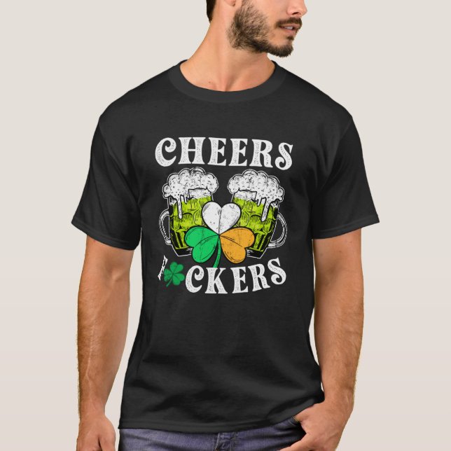 CHEERS  St Patricks Day Drinking Quote Irish Drink T Shirt (Framsida)