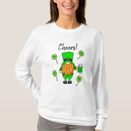 Cheers St patrick's day Leprechaun | Grönt öl T Shirt