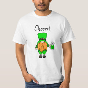 Cheers St patrick's day Leprechaun Grönt öl T Shirt