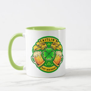 Cheers St patricks day Shamrock 21:a födelsedagen Mugg